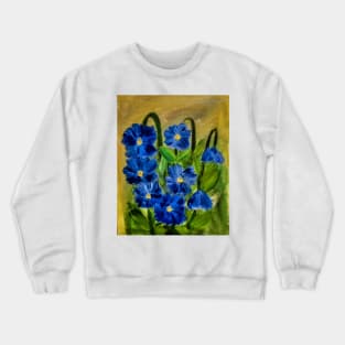 Some abstract blue flowers growing wild Crewneck Sweatshirt